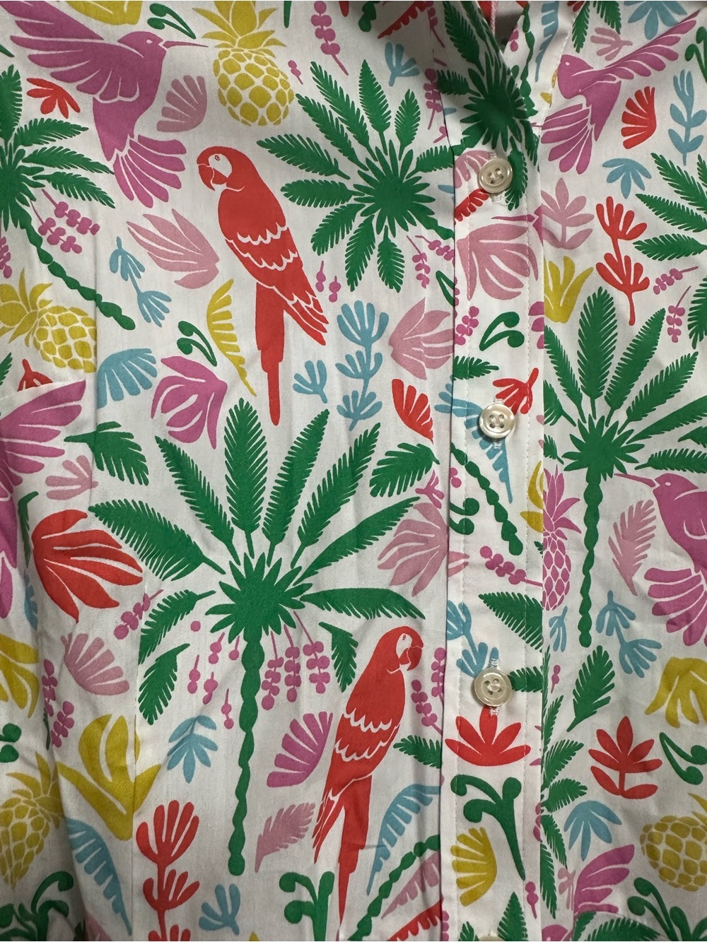 Boden Tropical Print Amy Sleeveless Shirt Dress - Picture 8 of 10